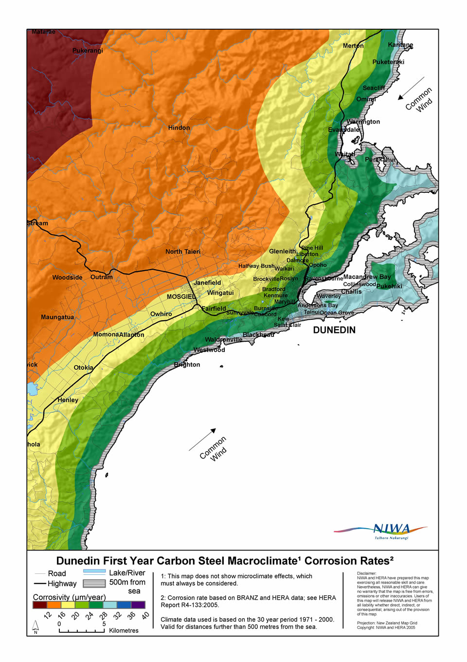 Corrosion Map of Dunedin