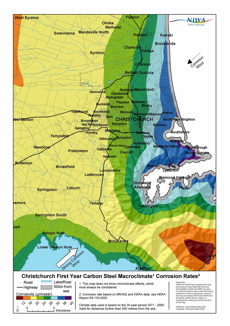 Corrosion Map of Christchurch