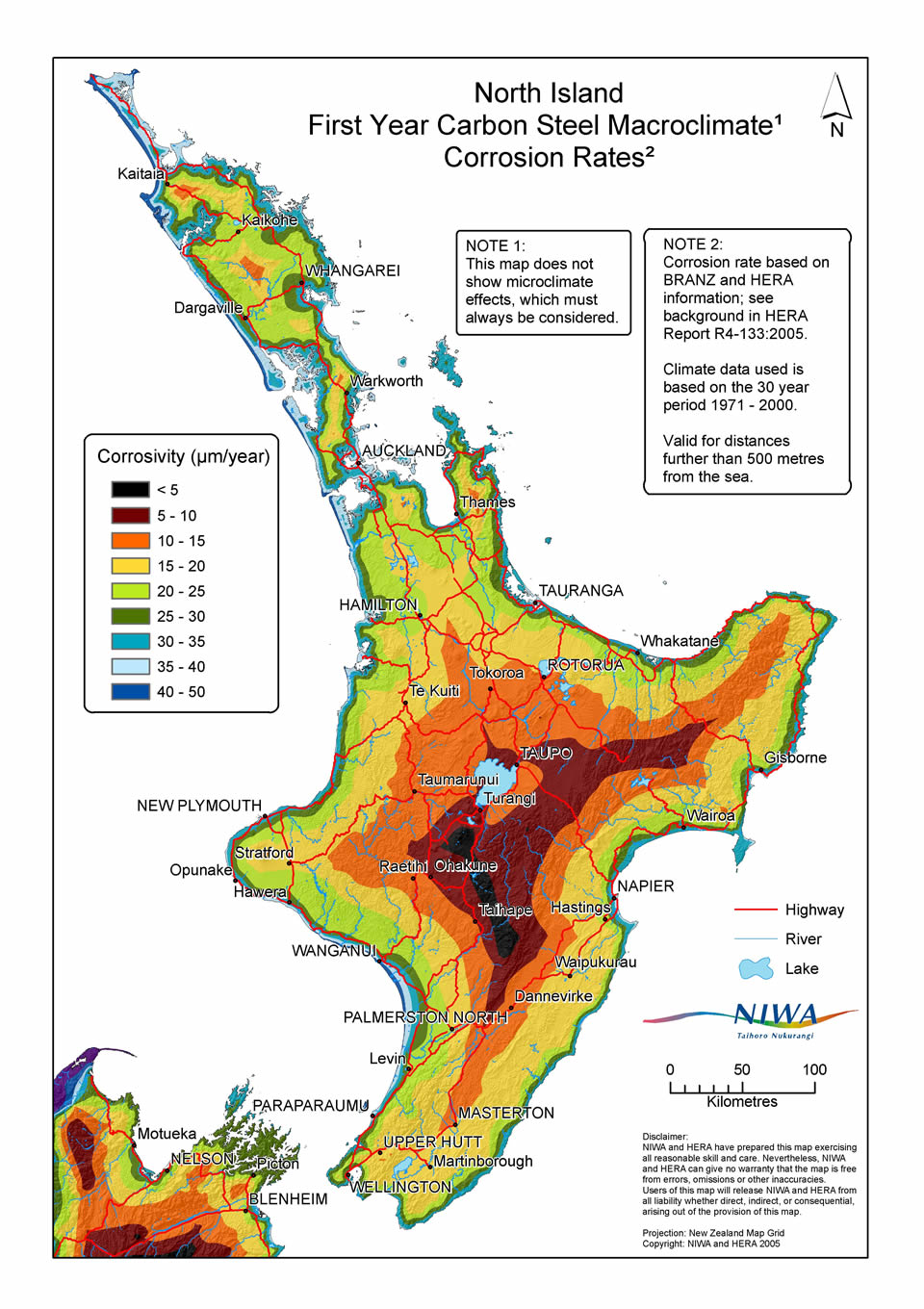 Ganz Corrosion Map Of The North Island