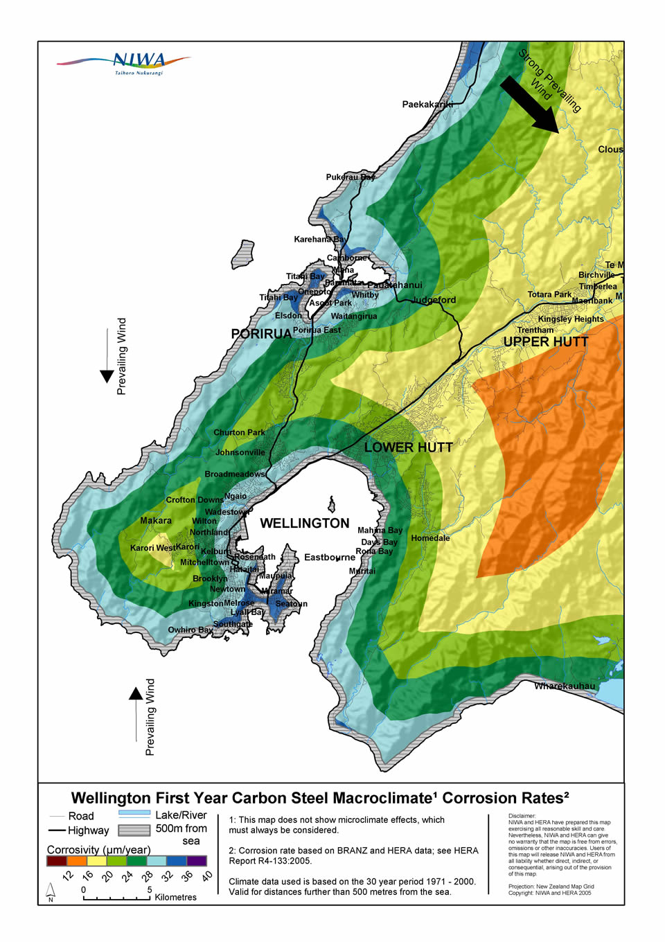 Corrosion Map of Wellington